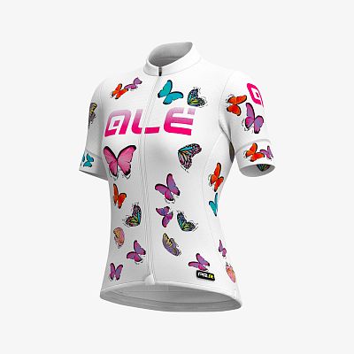 Превью  Велоджерси с коротким рукавом ALE Butterfly Lady White